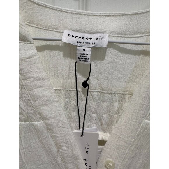 Current Air Short Sleeve Button Down Shirt Mini Dress White Size S NWT - Picture 5 of 9